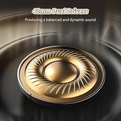 KVIDIO Bluetooth Headphones Over Ear, 65 Hours Playtime Wireless Headphones with Microphone, Foldable Lightweight Headset with Deep Bass, HiFi Stereo Sound for Travel Work Cellphone - Image 3